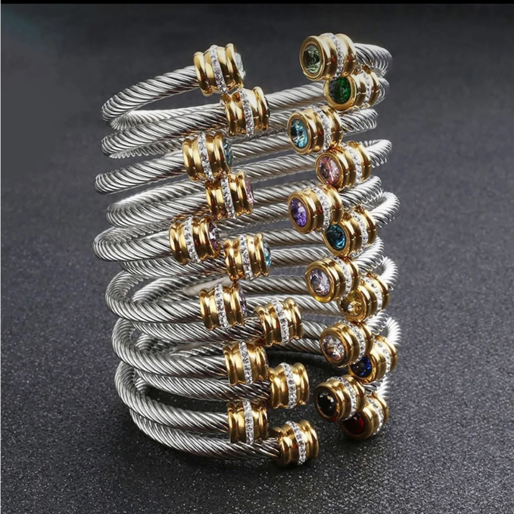 Birthstone Bangle - Picture 1 of 3